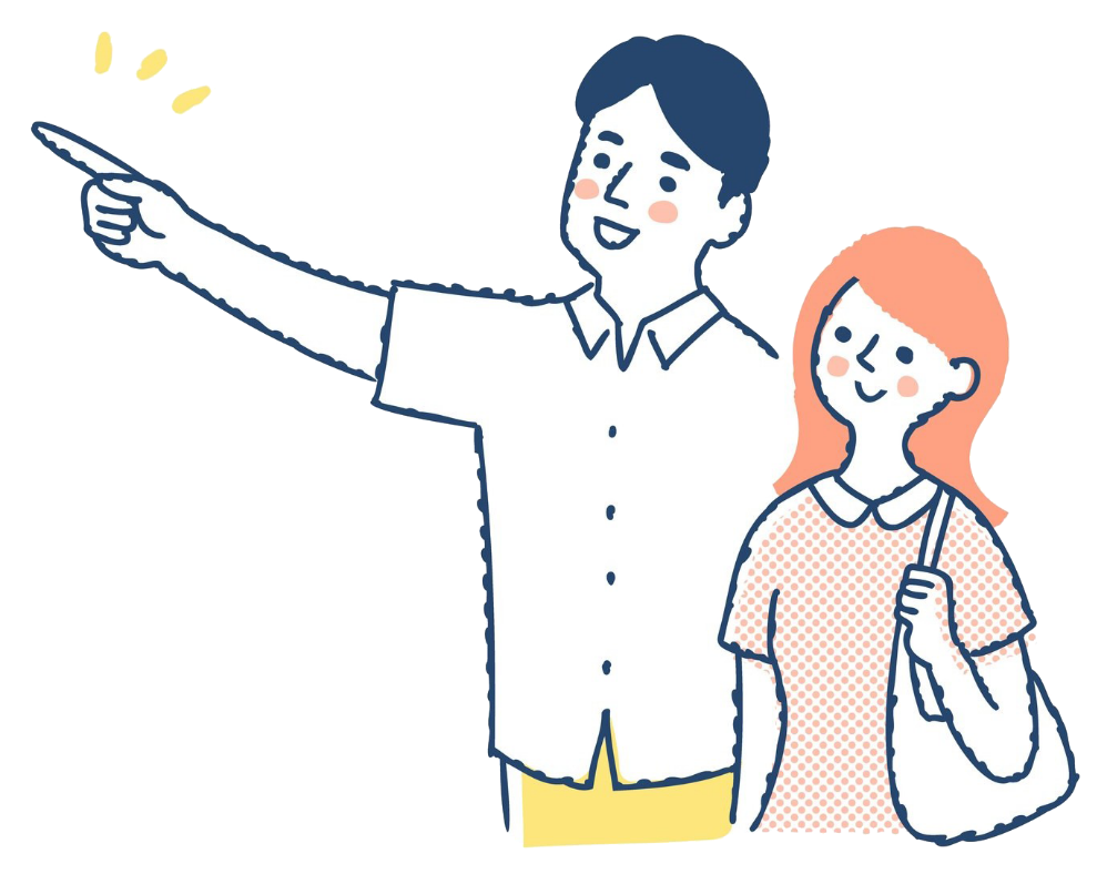 支援の輪を広げるイメージイラスト